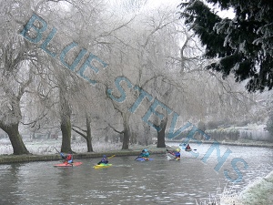 kayaks on the river wey